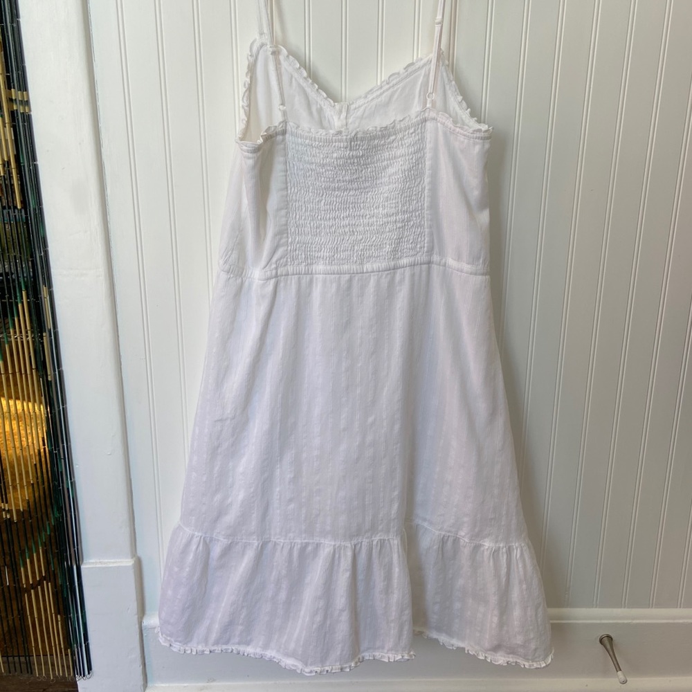 H&M White Strapless Button-Front Sundress with Waist Tie - Picture 5 of 7